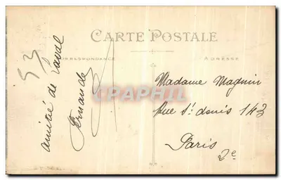 Laval — Vista generale del Quartiere Saint-Vénérand al centro del quale sorge una Chiesa del XV° secolo — Artaud et Nozals, Nantes — Verso