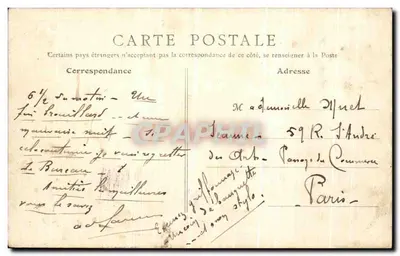 Leval - La Mayenne i Stare Zamki — B. F., Paryż, n°15 — Rewers