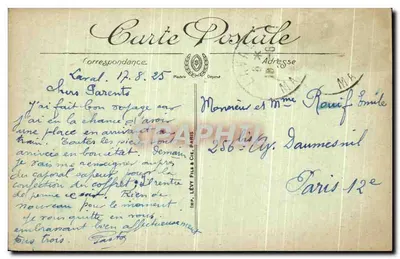 Laval — Widok na rzekę Mayenne z Pałacu Sprawiedliwości — LL. — Rewers