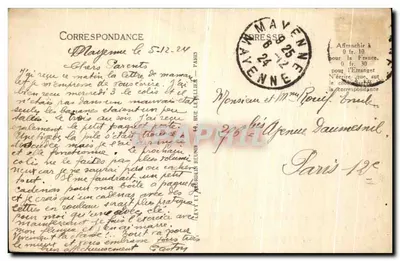 Laval - Szpital i miasto - Widok z ogrodu Perrine - LL — Rewers