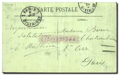 Bagnoles-de-l'Orne — Hotel del Establecimiento Termal visto a través de las Rocas — LL. — Reverso