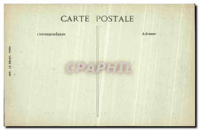 Bagnoles-de-l'Orne — Vista del Gran Hotel y del Lago — Imp. Le Delézy, París — Reverso
