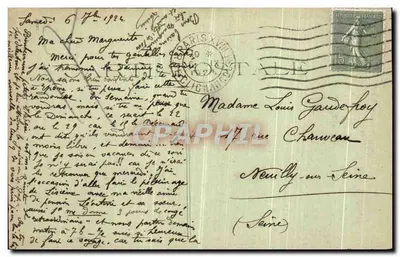 Torre do telégrafo óptico em Paris — Velho Montmartre — editor desconhecido, n° 061 — Verso