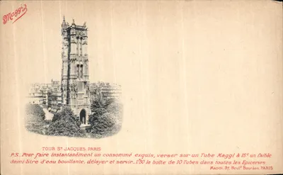 Torre São Jacó, Paris — propaganda para Maggi — editor Maggi, 37, boulevard Bourdon, Paris