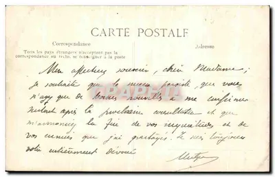 PARIS — O Ópera e a Rue Aubert — Editor E.J.D. n° 4246 — Verso