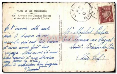 Arc de Triomphe — Avenue des Champs-Élysées — Éditions d'Art GUY — Verso