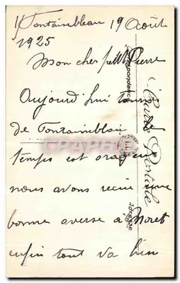Slag bij Fontainebleau — 42 juni 1815 — uitgave Léon Dufour, n° 848 — Achterkant