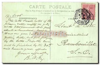 Bagnoles-de-l'Orne — Wielki Hotel i Jezioro — Widok z kasyna — LL. — Rewers