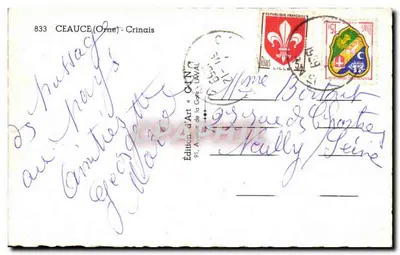 Pejzaż rzeczny z kanałem — Crinai — Wydawnictwo Sztuki 'Glin' nr 833 — Rewers