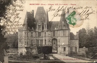 Mortrée (Orne) - Castelo de O - Fachada - Edit. Mouchon, tabacs, em Mortrée (Orne)