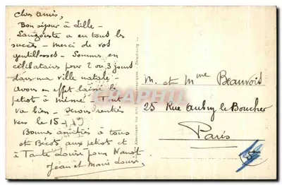 Calais - Ulica Chaquette i Belfier — wydawca ARA, nr 35 — Rewers
