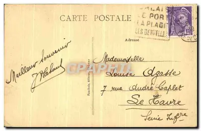 Calais — Il Beffrol — F. B. — Verso