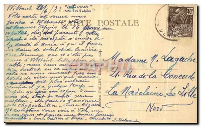Okręg Wissant — Skaliste wybrzeże Gris-Nez — Wyd. Baude-Lefebvre, nr L.P. 10 — Rewers