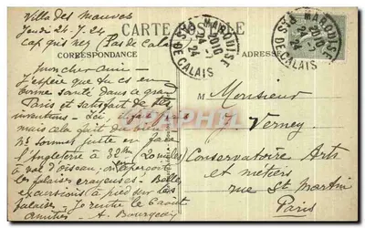 Gris-Nez (Pas-de-Calais) — Falaise przed Molochem — E.S. 2033 — Rewers