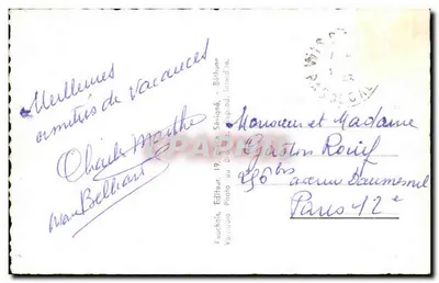 O Cap Gris Nez - A Ponta — vista da baía e do farol — editor Charles Maître, Fauchois — Verso