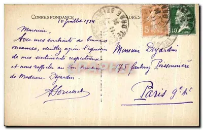 Bagnoles-de-l'Orne — Vista sul lago e sul Grand Hôtel — LL n°177 — Verso