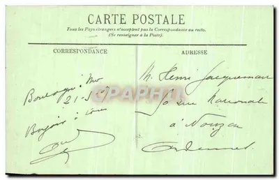 Boulogne-sur-Mer — A Porta de Calais e a Catedral — LL — Verso