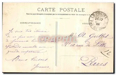 Boulogne-sur-Mer — De Gemeente en de Klokkenstoel — I. D. B., 59 — Achterkant