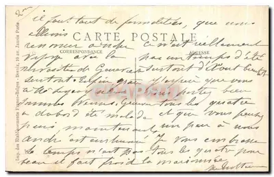 Le Touquet-Paris-Plage — Ansicht des Petit Trianon — Verlag Dequidt, « à la Civette » Rue de Paris — Rückseite