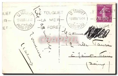 Le Touquet-Paris-Plage — A Piscina Marítima e a Praia — Arq. Bérard — Verso