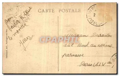 Le Portel (P.-de-C.) — Plaża, widok z falii — E.S. — Stevenard, Boulogne-sur-Mer — Rewers