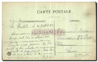 Arredores de Boulogne-sur-Mer — LE PORTEL — A extremidade norte da Praia — Stevenard, editor. Boulogne-sur-Mer — Verso