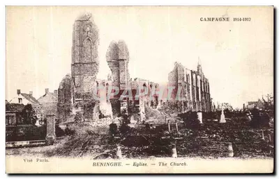 Reninghe — Igreja — The Church — Campanha 1914-1917