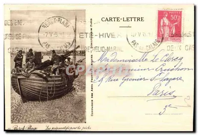 Berck-Plage — Esplanada i przygotowania do rybołówstwa — Compagnie des Arts Photographiques — Rewers