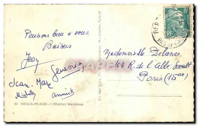 Berck-Plage — Szpital Morski — wydawca Jean-Marc Annickt — Rewers