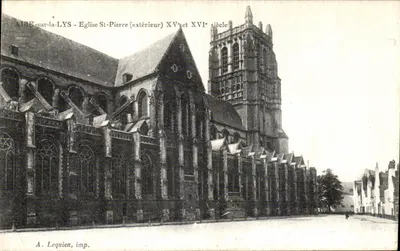 AIRE-sur-la-LYS - Igreja de São Pedro (exterior) séculos XV e XVI — A. Lequien, imp.