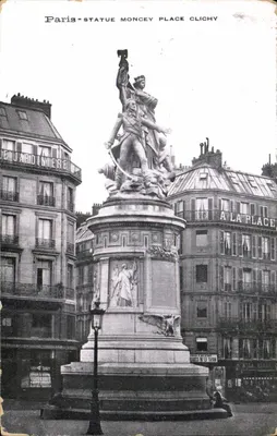 Paris - Estátua de Moncey, Place Clichy — editor desconhecido, número de série não visível
