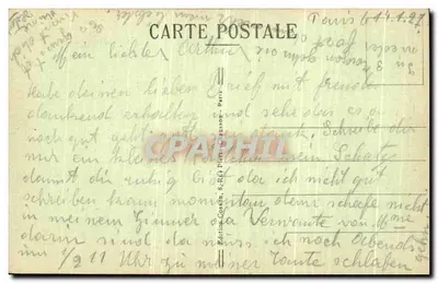 Paryż — Grobowiec Nieznanej Osoby pod Arcem Triumfalnym — C.M. n°277 — Rewers