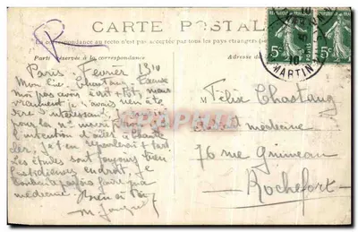 पेरिस — सेंट-लाज़र गेट, रोम के स्क्वायर — जनवरी 1910 — संपादक कैज़ — पीछे