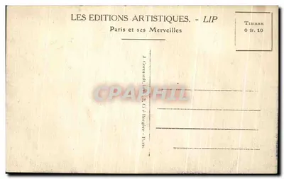 Paryż — Pomnik Gambetta i Louvre — Wydawnictwo Artystyczne — Rewers