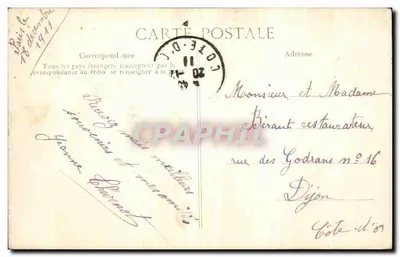 Parijs — Place de l'Opéra — onbekende uitgever, n° 4076 — Achterkant
