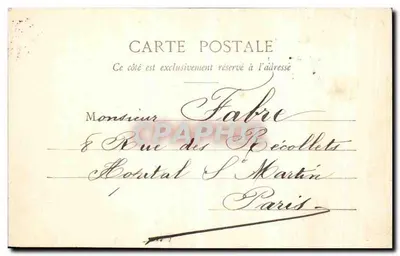 Paris - Bois de Boulogne - A Passarela sobre o Lago — editor C. Hostet, n° 497 — Verso