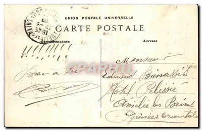 Bilhete postal antigo Montmartre Le Moulin Rouge — Verso