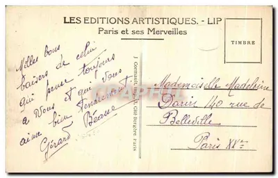 PARIS — L'Avenue du Bois de Boulogne — près l'Arc de Triomphe — LIP — Rewers