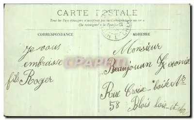 París — La Caserna del Castell de Agua y la Estatua de la República — LL. — Reverso