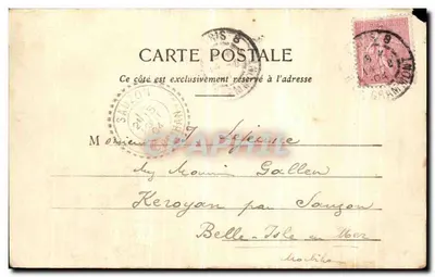 Paryż - Bulwar Saint-Michel — widok ulicy z tramwajem i karetami — wydawca nieznany, nr 163 — Rewers