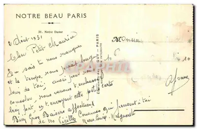 Nossa Senhora de Paris — vista da Sena — editor Guy, n°31 — Verso