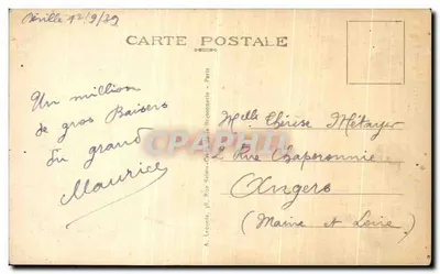 Paryż — Ogród Trocadéro, most Ieny i Wieża Eiffla — A. L. — Rewers