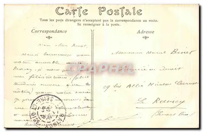 Alençon — O Castelo dos Duques de Alençon, a Torre Coroada — Editor P. Dufour, n° 58 — Verso