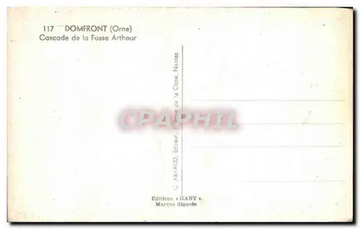 Skok wodospadu Fosse Arthour — DOMFRONT (Orne) — Wydawnictwo GABY, n°117 — Rewers