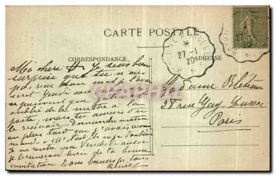 Arras — Innensicht der Kathedrale nach dem Dachsturz — Charles Ledieu, Verlag Arras — Rückseite