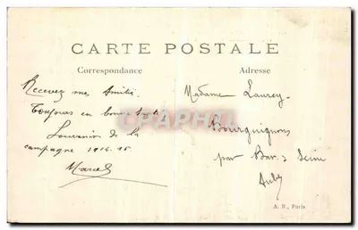 Arras — Ruínas após os bombardeios alemães — A.R. n°283 — Verso