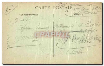 Arras — Dzwonnia i Ratusz (Bombardowanie 21 października 1914) — E. Ruff — Rewers