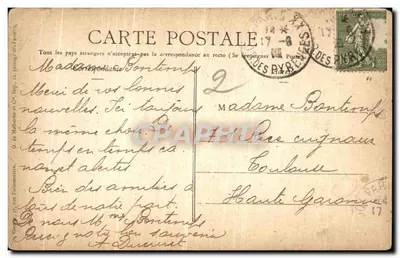 Arras — O campanário em ruínas — G. de Malherbe & Cie, Paris, n° 199 — Verso