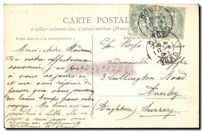 Arras — Um lado da Grand'Place — Ed. B., Arras — Verso