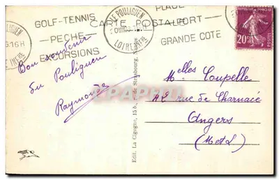 LE POULIGUEN — A Costa Selvagem — Edit. La Cigogne, n°864 — Verso